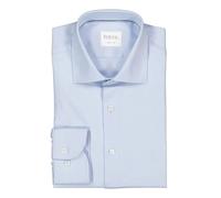 fakts Hemd Herren Slim Fit Langarm Baumwoll-Stretch blau, 46