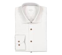 fakts Hemd Herren Slim Fit Langarm Baumwoll-Stretch weiß, 42