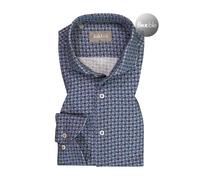 fakts Hemd Herren Slim Fit Langarm Jersey blau, S