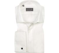 fakts Hemd Herren Regular Fit Umschlagmanschetten Baumwolle Weiß, 43