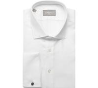fakts Hemd Herren Regular Fit Umschlagmanschetten Baumwolle Weiß, 41