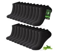 FALARY Bambus Sneaker Socken Herren Damen 10/20 Paar Kurzsocken | Atmungsaktiv, geruchshemmend, feuchtigkeitsregulierend, OEKO-TEX 100, verstärkte Ferse und Spitze, sicherer Halt