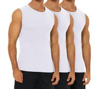 FALARY Herren Unterhemden Weiß Muskelshirts Männer 3er Pack gekämmte Baumwolle Feinripp Tanktops