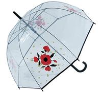 Falconetti Glockenschirm durchsichtig transparent - Mohnblume - Bouquet