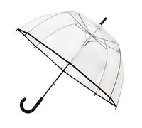 Falconetti Regenschirm mit automatischer Öffnung, transparent mit schwarzem Rand