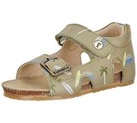 Falcotto BEA-Sandalen aus Leder mit Schnalle und Klettverschluss, Stein,19 EU