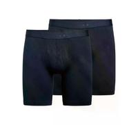 FALKE Herren Boxershorts Daily Comfort Long Leg Multipack M Bx Baumwolle atmungsaktiv 2 Stück, Grau Midnight 6366, M