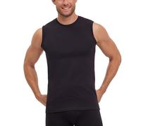 Falke 2-Pack Round-Neck Top - Black - M Klassisches Achselshirt aus Baumwolle - 2 Stück T-Shirts