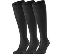 Falke 3P Tiago Knee-high Schwarz Baumwolle Gr 41/42 Herren