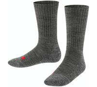 Falke Tagessocke Active Warm (wärmende Merinowolle) asphaltgrau Kinder - 1 Paar, Größe 39-42