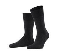 Falke Herren Socken Airport Plus – Wolle/Baumwolle einfarbig – Anthracite Melange 3080, Gr. 41-42