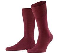 FALKE Herren Socken Airport M So Wolle Baumwolle einfarbig 1 Paar, Rot Barolo 8596, 41-42