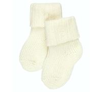 FALKE Unisex Baby Socken Flausch B So Wolle Baumwolle einfarbig 1 Paar, Weiß Off-White 2040, 80-92