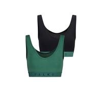 FALKE Damen Bustier Daily Comfort Multipack W Bu Baumwolle atmungsaktiv 2 Stück, Mehrfarbig Black Green 0060, XS