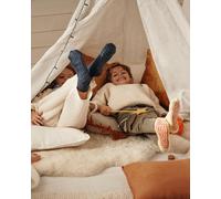 FALKE Unisex Kinder Stoppersocken Catspads K Hp Baumwolle rutschhemmende Noppen 1 Paar, Grau Light Grey Melange 3390, 31-34