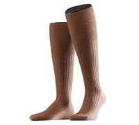 FALKE City Herren Kniestrumpf Bristol Pure 2er Pack, Größe:45/46;Farbe:Nutmeg Melange (5410)