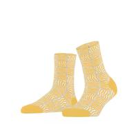 FALKE Damen Socken Coast Tile W So Baumwolle gemustert 1 Paar, Gelb Banana 1333, 35-38