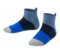 Falke Hausschuhe Colour Block (nachhaltige Baumwolle) denimblau Kinder, Größe 31-34