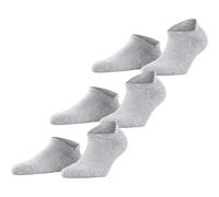 FALKE Unisex Sneakersocken Cool Kick Sneaker 3-Pack U SN weich atmungsaktiv schnelltrocknend kurz einfarbig 3 Paar, Grau (Light Grey Melange 3775) neu - umweltfreundlich, 42-43