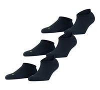 FALKE Unisex Cool Kick Sneaker 3-Pack U SN weich atmungsaktiv schnelltrocknend kurz einfarbig 3 Paar Sneakersocken, Blau (Marine 6120) neu-umweltfreundlich, 46-48 (3er Pack)