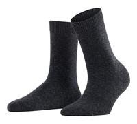 FALKE Damen Socken Cosy Wool W So Wolle Kaschmir einfarbig 1 Paar, Grau Anthracite Melange 3080, 35-38