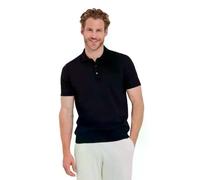 FALKE Cotton Knit Polo Shirt Black (3000), M