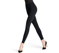 FALKE Damen Cotton Seamless W LE Blickdicht einfarbig 1 Stück Leggings, Blau (Marine 6179), XL 46-48