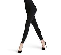 Falke Damenleggings Cotton Seamless W LE – blickdicht, aus Baumwolle, einfarbig – Schwarz (M 40-42)