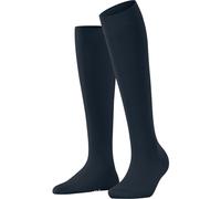 FALKE Damen Kniestrümpfe Cotton Touch W Kh Baumwolle lang einfarbig 1 Paar, Blau Space Blue 6116, 39-42