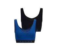 FALKE Damen Bustier Daily Comfort Multipack W Bu Baumwolle atmungsaktiv 2 Stück, Blau Navy Blue Mix 0010, L