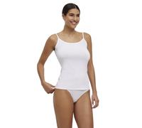 Falke Damen Camisole Daily Comfort Baumwolle atmungsaktiv 2er Pack Weiß L