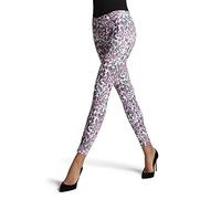 FALKE Damen Camostone W LE Transparent Gemustert 1 Stück Leggings, Undurchsichtige, Mehrfarbig (Greenmix 0870), L 44-46
