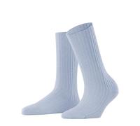 Falke Damen Socken Cosy Wool Boot, Wolle/Kaschmir, einfarbig, Blau, 35-38