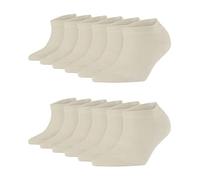 FALKE Damen Family Sneaker Socken Strümpfe Kurzsocken 47629 6 Paar, Farbe:Beige, Menge:6 Paar (6x 1er Pack), Größe:39-42, Artikel:-4019 cream