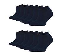FALKE Damen Family Sneaker Socken Strümpfe Kurzsocken 47629 6 Paar, Farbe:Blau, Menge:6 Paar (6x 1er Pack), Größe:39-42, Artikel:-6129 marine