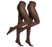 FALKE Damen Feinstrumpfhose 2er Pack - Pure Matt 50 Den, Transparent, semi-opaque Anthrazit / 42-44 (M-L) M/L Anthrazit
