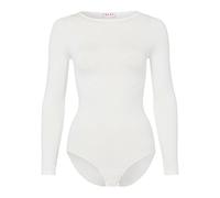 Falke Damen Fine Cotton Crew Neck Body atmungsaktive Baumwolle Damenbody edel elegant Langarm nahtlos Rundhals weich einfarbig 1 Stück