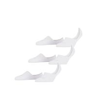 FALKE Damen Füßlinge Step High Cut 3-Pack W IN Baumwolle unsichtbar einfarbig 3 Paar, Weiß (White 2000), 41-42
