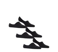 FALKE Damen Füßlinge Invisible Step High Cut 3-Pack W IN Baumwolle unsichtbar einfarbig 3 Paar, Schwarz (Black 3000) neu - umweltfreundlich, 39-40