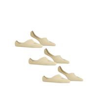 FALKE Damen Füßlinge Invisible Step High Cut 3-Pack W IN Baumwolle unsichtbar einfarbig 3 Paar, Beige (Cream 4011) neu - umweltfreundlich, 39-40