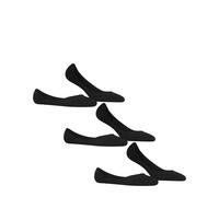 FALKE Damen Füßlinge Invisible Step Medium Cut 3-Pack W IN Baumwolle unsichtbar einfarbig 3 Paar, Schwarz (Black 3000) neu - umweltfreundlich, 35-36