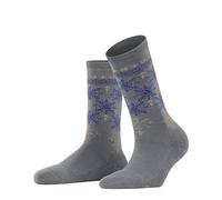FALKE Damen Hausschuh-Socken Joy Pad W HP Baumwolle Wolle gemustert 1 Paar, Grau (Grey 3208), 35-38
