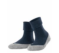 FALKE Stoppersocken Cosyshoe W Hp Wolle rutschhemmende Noppen 1 Paar, Blau Marine Melange 6794, 37-38