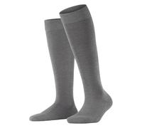 Falke Damen Kniestrümpfe ClimaWool KH 46884-3216 – Wolle/Lyocell, lang, einfarbig – Grau (41-42)