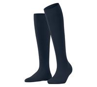 FALKE Damen Kniestrümpfe Cotton Touch W Kh Baumwolle lang einfarbig 1 Paar, Blau Space Blue 6116, 35-38