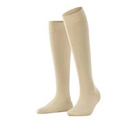 FALKE Damen Kniestrümpfe Cotton Touch W Kh Baumwolle lang einfarbig 1 Paar, Beige Cream 4011, 35-38