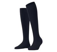 FALKE Damen Kniestrümpfe Cotton Touch W Kh Baumwolle lang einfarbig 1 Paar, Blau Space Blue 6116, 39-42