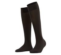 FALKE Damen Kniestrümpfe Cotton Touch W KH Baumwolle lang einfarbig 1 Paar, Braun (Dark Brown 5233) neu - umweltfreundlich, 39-42