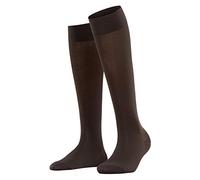 FALKE Damen Kniestrümpfe Cotton Touch W KH Baumwolle lang einfarbig 1 Paar, Braun (Dark Brown 5239), 35-38