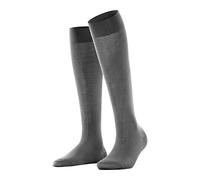 FALKE Damen Kniestrümpfe Cotton Touch W KH Baumwolle lang einfarbig 1 Paar, Grau (Platinum 3903), 35-38